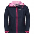 Jack Wolfskin Rain Jacket Rainy (wind and waterproof) blue/pink Kids